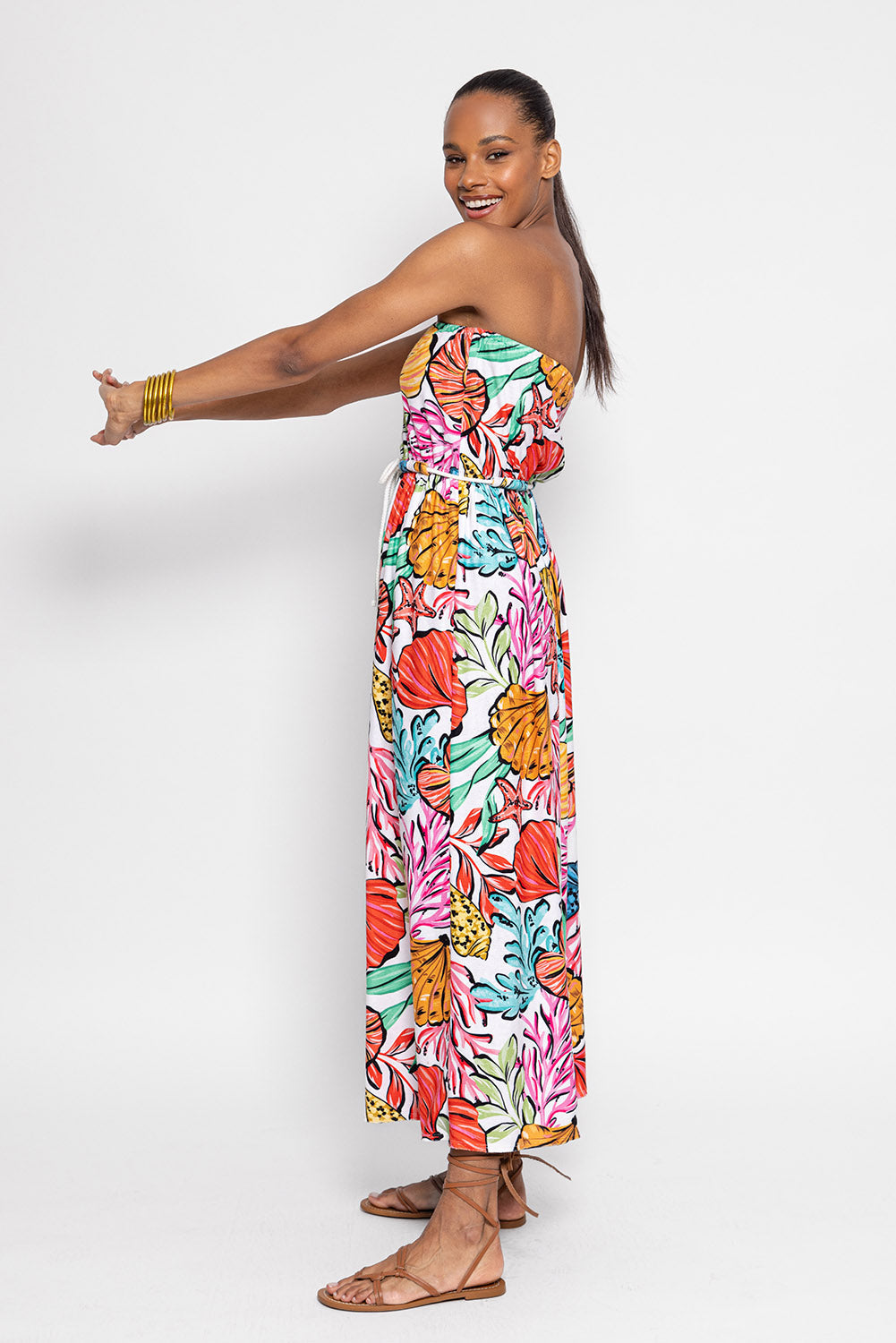 Anoushka Terry Long Dress
