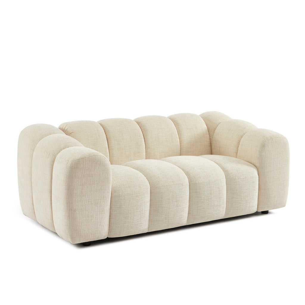 Sunny - 3-Seater Sofa - Tweed Fabric - Ecru
