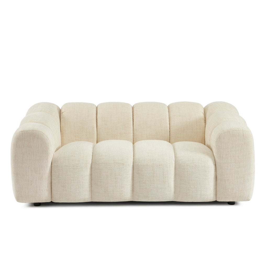 Sunny - 3-Seater Sofa - Tweed Fabric - Ecru