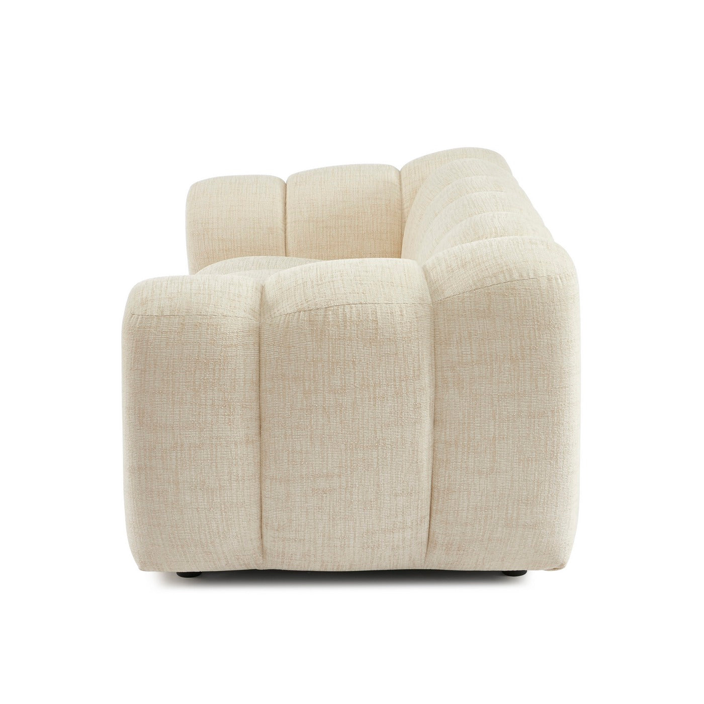Sunny - 3-Seater Sofa - Tweed Fabric - Ecru