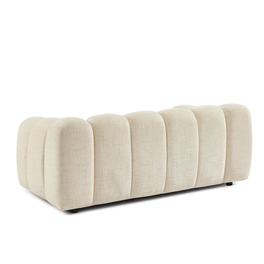 Sunny - 3-Seater Sofa - Tweed Fabric - Ecru