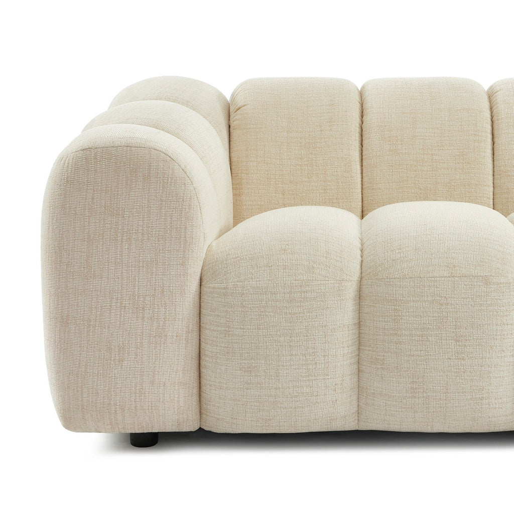 Sunny - 3-Seater Sofa - Tweed Fabric - Ecru
