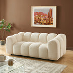Sunny - 3-Seater Sofa - Tweed Fabric - Ecru