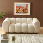 Sunny - 3-Seater Sofa - Tweed Fabric - Ecru