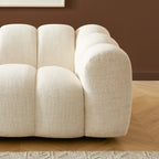 Sunny - 3-Seater Sofa - Tweed Fabric - Ecru