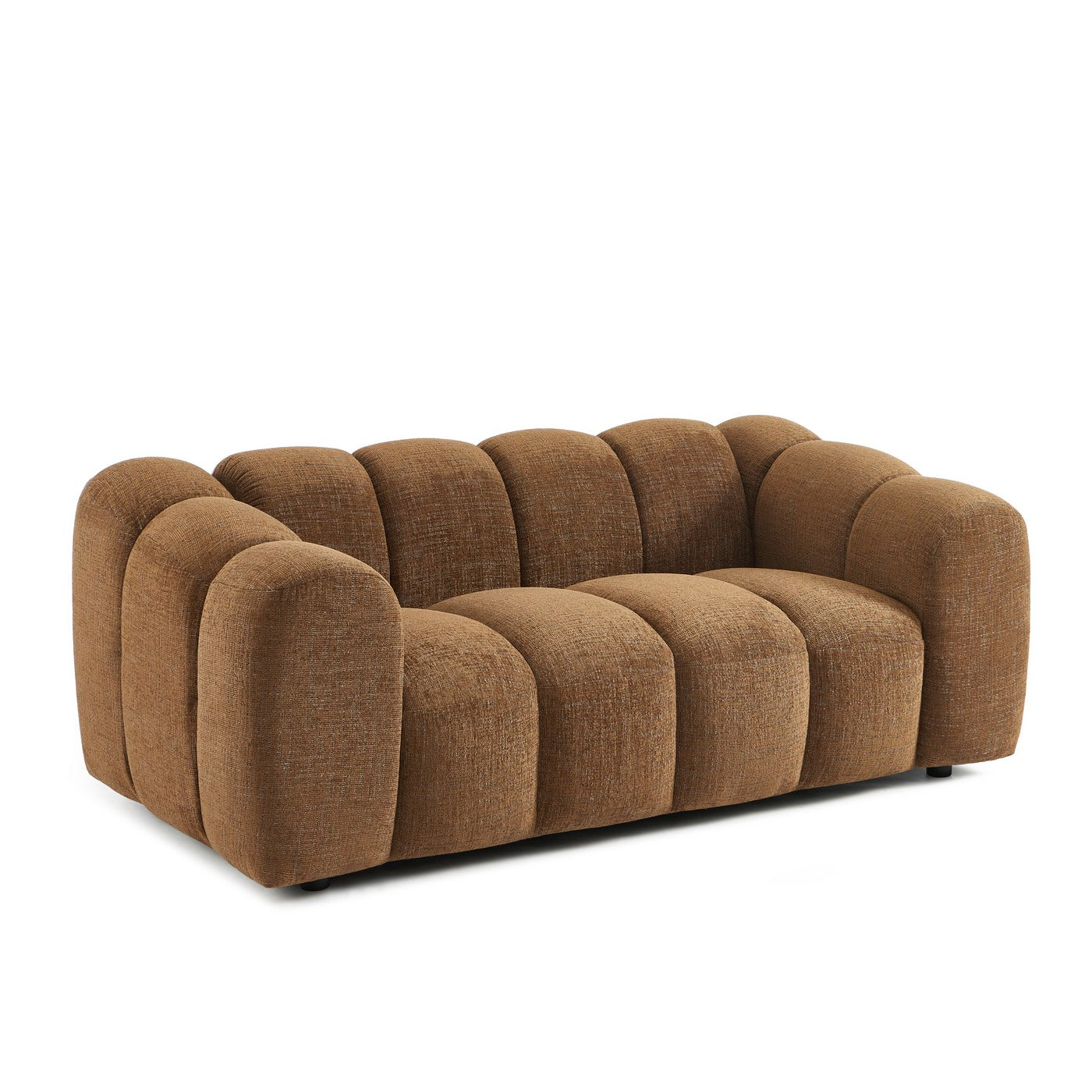 Sunny - 2-Seater Sofa - Tweed Fabric - Brown