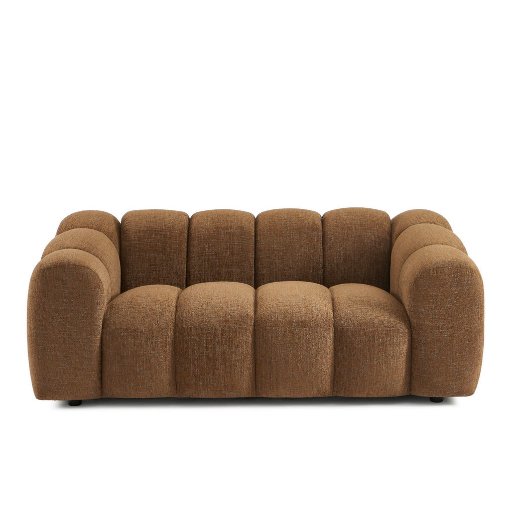 Sunny - 2-Seater Sofa - Tweed Fabric - Brown