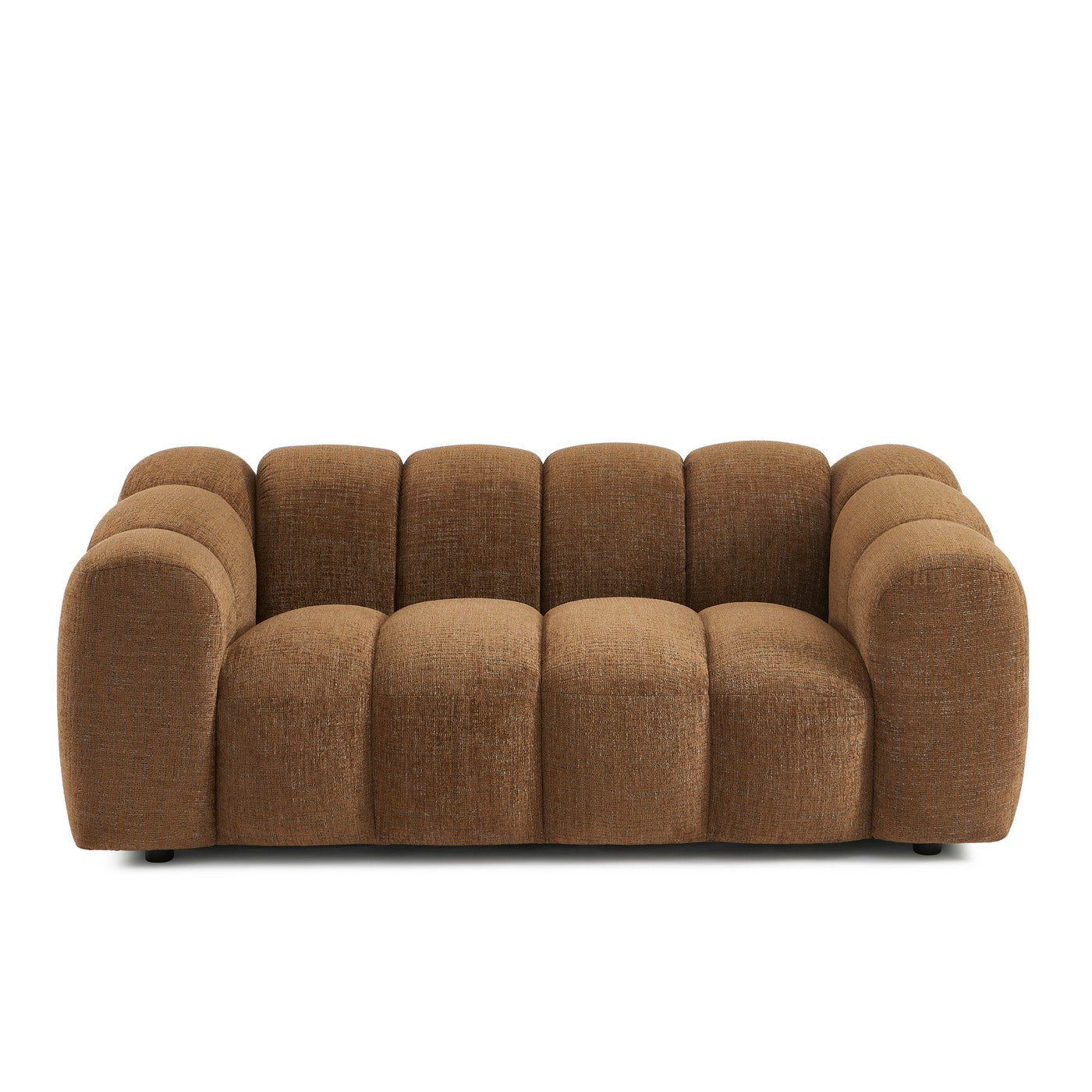 Sunny - 2-Seater Sofa - Tweed Fabric - Brown