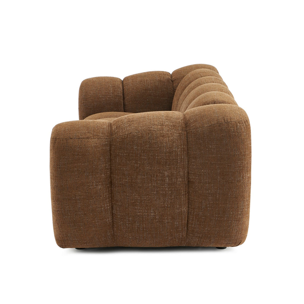Sunny - 2-Seater Sofa - Tweed Fabric - Brown