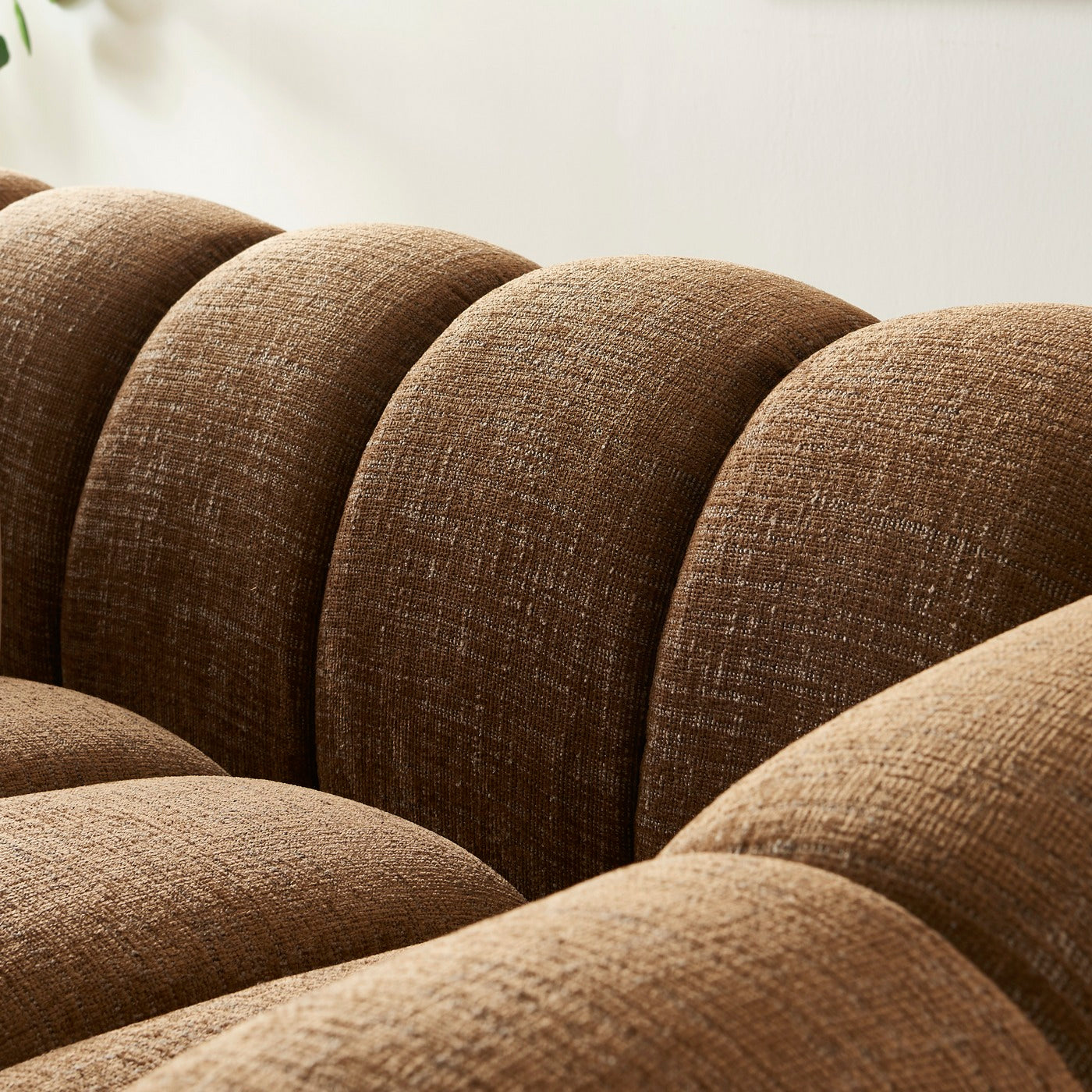 Sunny - 2-Seater Sofa - Tweed Fabric - Brown