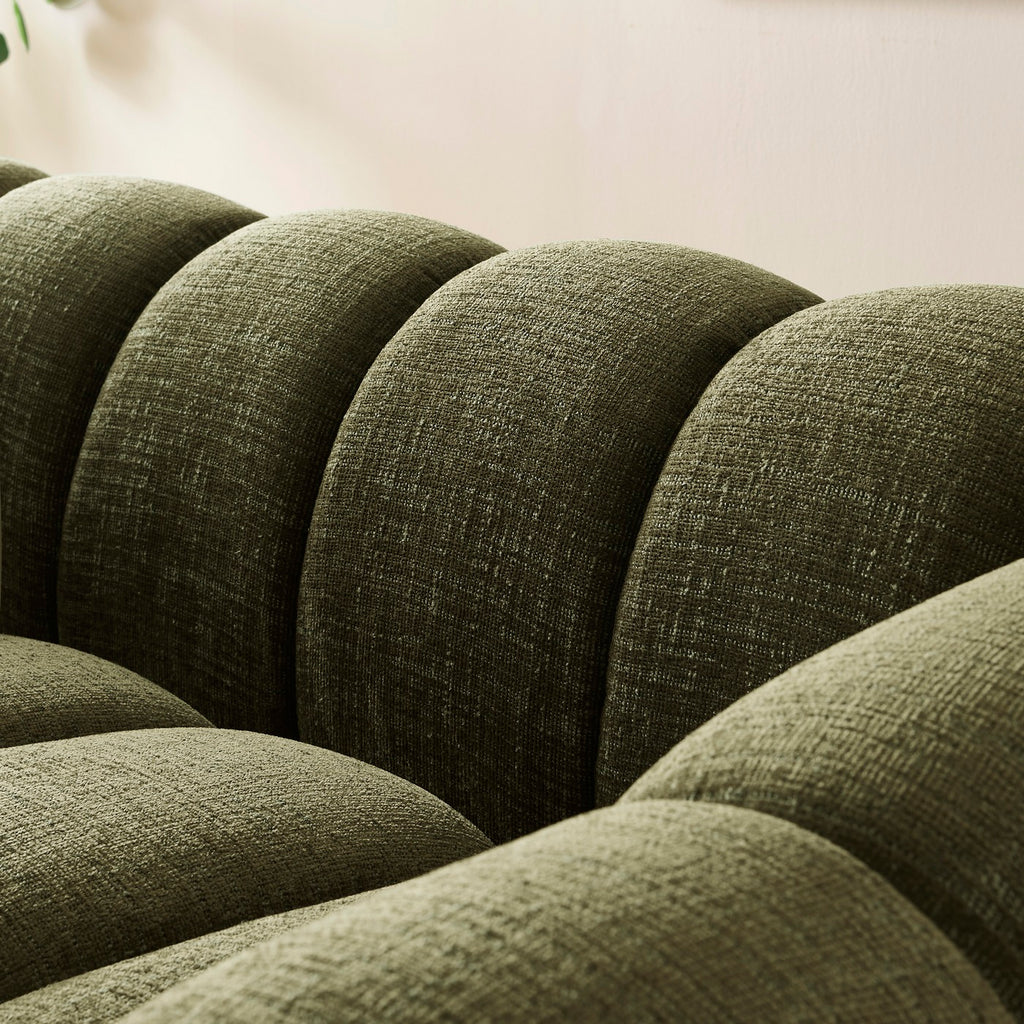 Sunny - 2-Seater Sofa - Tweed Fabric - Green