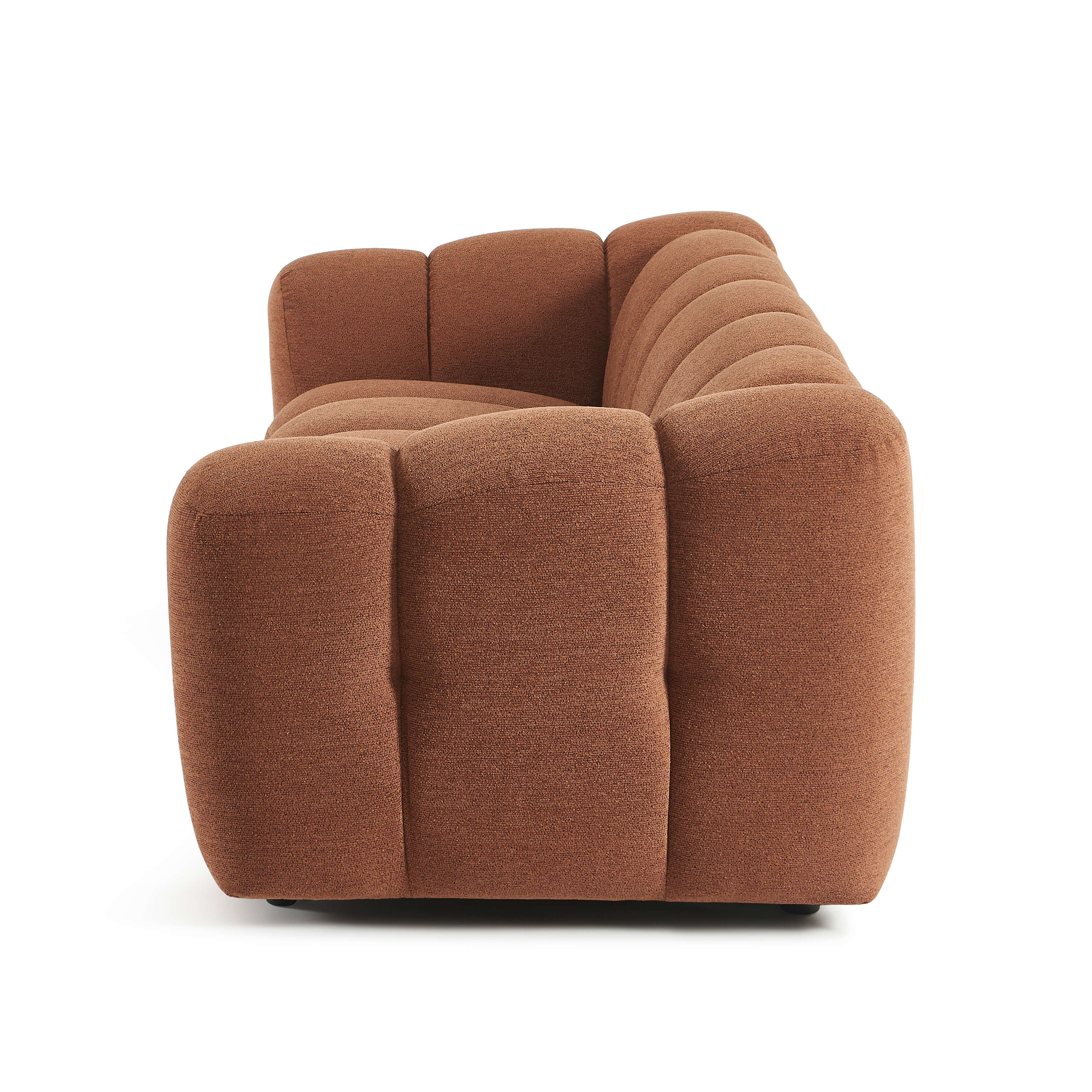 Sunny - Canapé 3 Places - Tissu Tweed - Terracotta