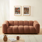 Sunny - Canapé 3 Places - Tissu Tweed - Terracotta