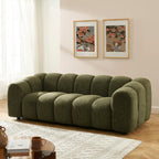 Sunny - Sofá 3 Plazas - Tejido Tweed - Verde