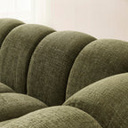Sunny - Sofá 3 Plazas - Tejido Tweed - Verde