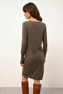 Robe Col Rond - Susan - Taupe Chiné