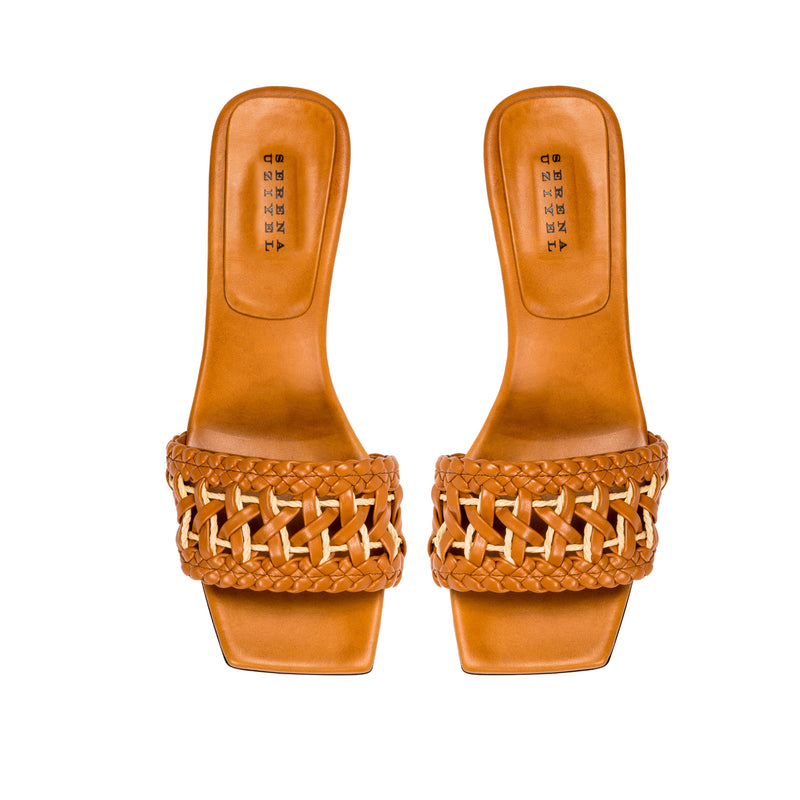 Almeria Camello Mid-Heel Sandal