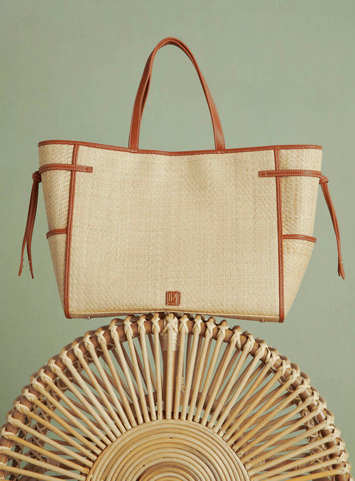 SUSANNE RAPHIA TOTE PETITE MENDIGOTE