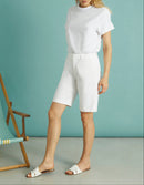 Bermuda Suzon Color - White - Femme