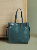 Cabas Suzy Vernis - Bleu Jean