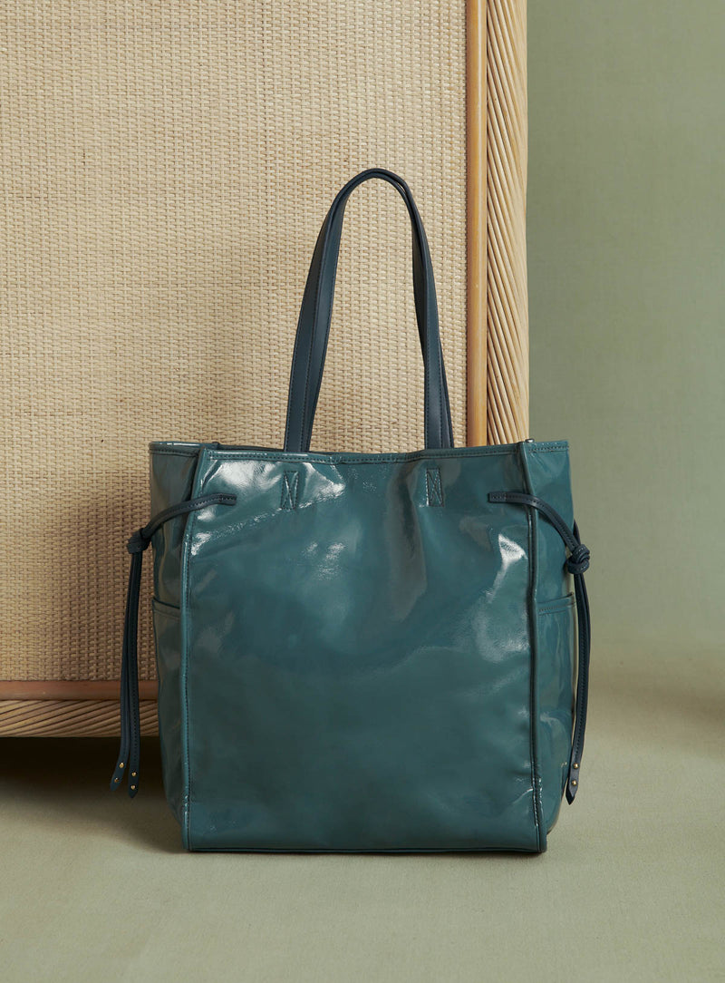 Cabas Suzy Vernis - Bleu Jean