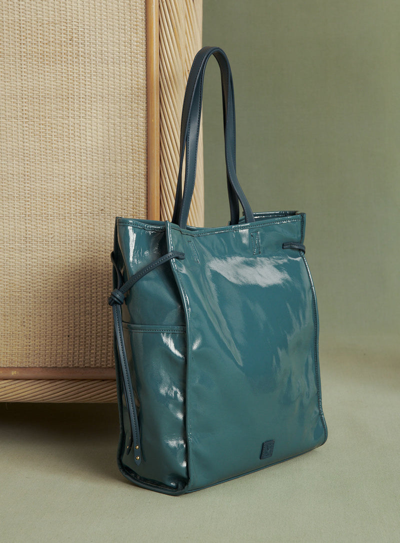Cabas Suzy Vernis - Bleu Jean