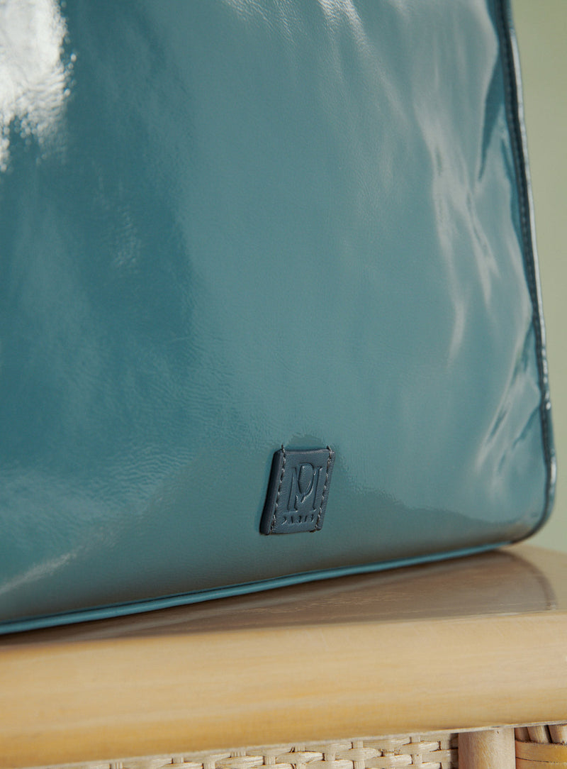 Cabas Suzy Vernis - Bleu Jean