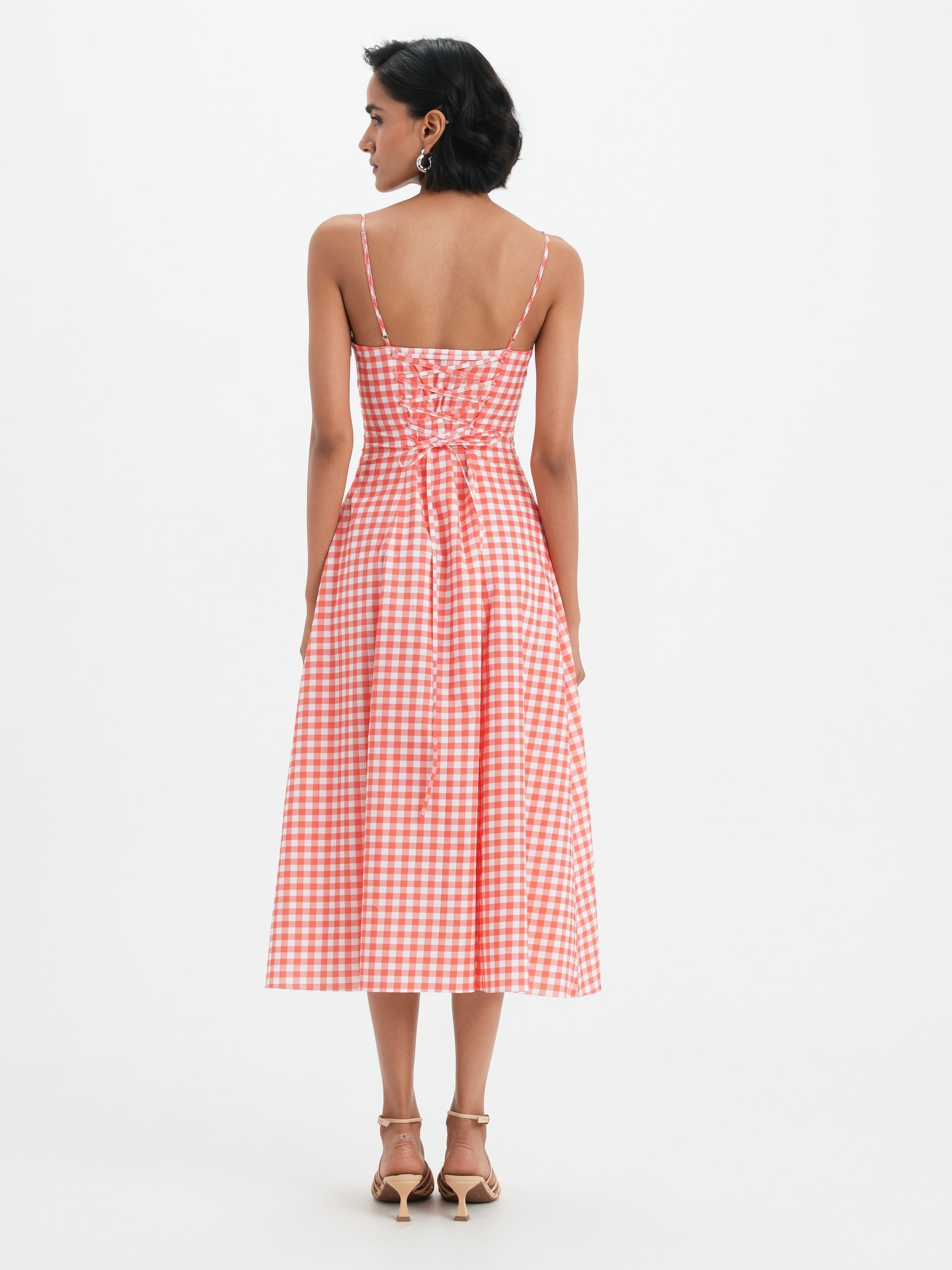 Robe Mila - Coral Vichy