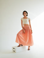 Jupe Yvette - Coral Vichy