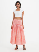 Falda Yvette - Coral Vichy