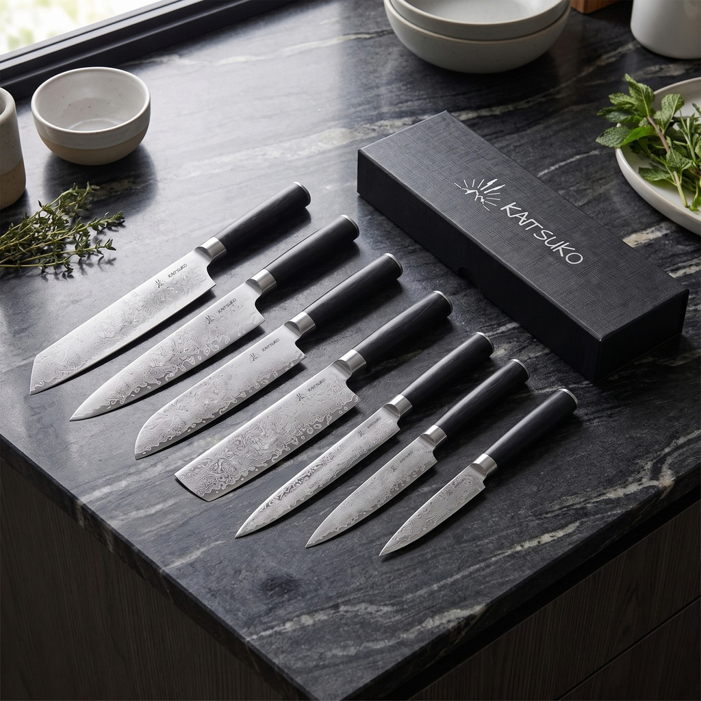 Sæt Med 7 Japanske Knive - Kyoto