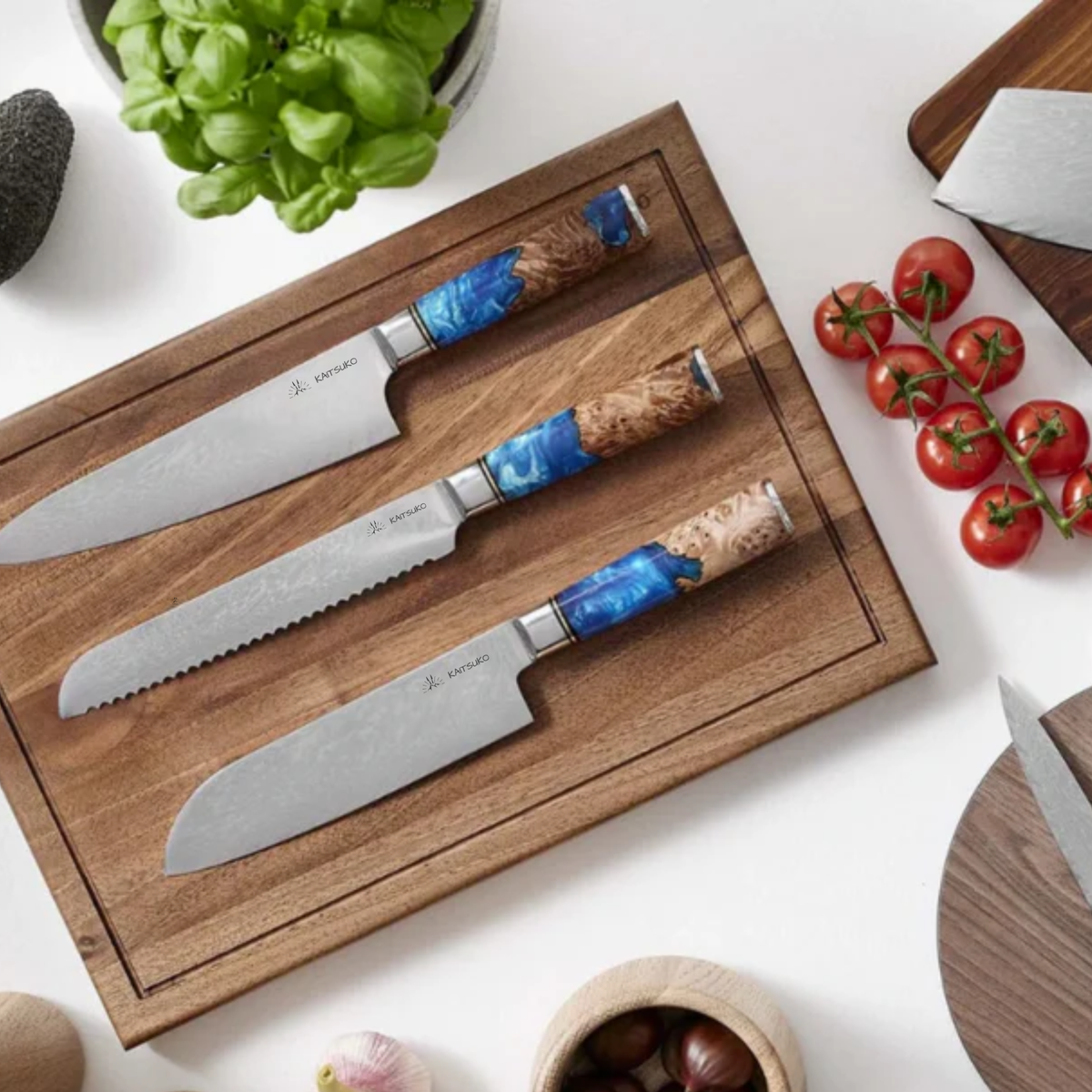 7-Piece Japanese Knife Set - Yellow Sea Series
