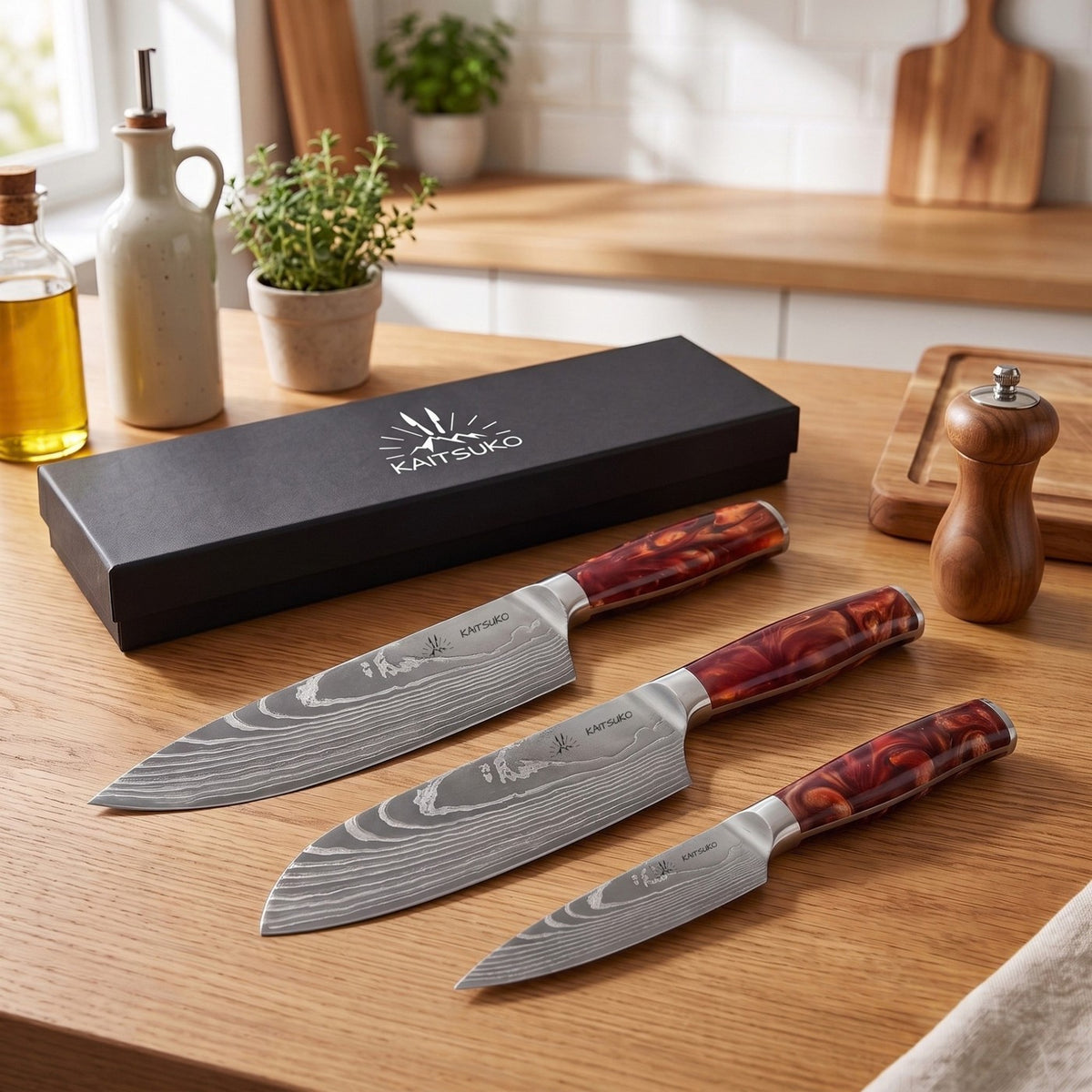 3-teiliges Japanisches Messerset - Chef Tanaka