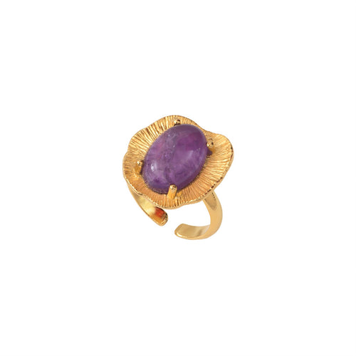 Bague Dorée Swann Amethyst