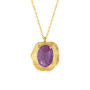 Collier Doré Swann Amethyst