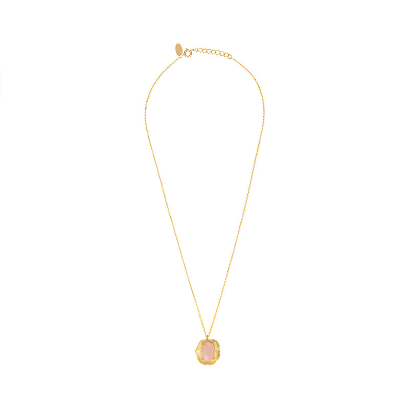 Collier Swann Quartz Rose