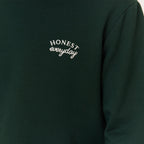 Sweatshirt Brodé En Coton Biologique Vert Forêt