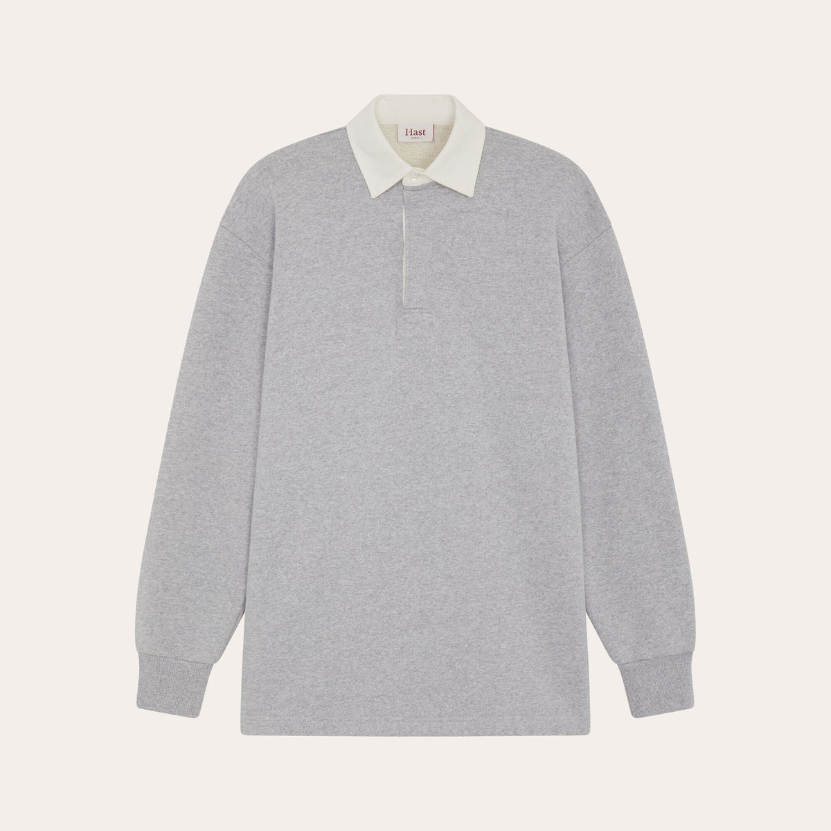 Polo Rugby En Molleton Gris Clair