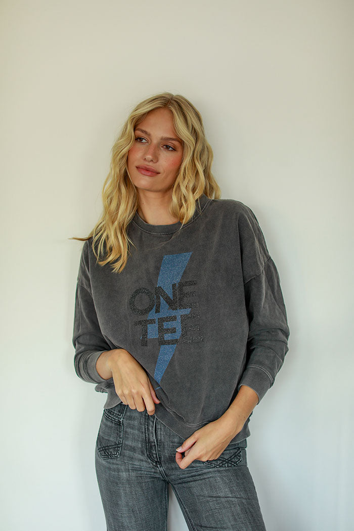 SWEAT AVA CARBONE GLITTER