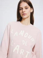Sweat Unisexe L'Amour De L'Art Rose Glacé