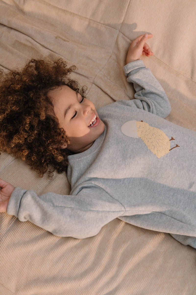 Sweat-Shirt Bart Gris Chiné Poussin