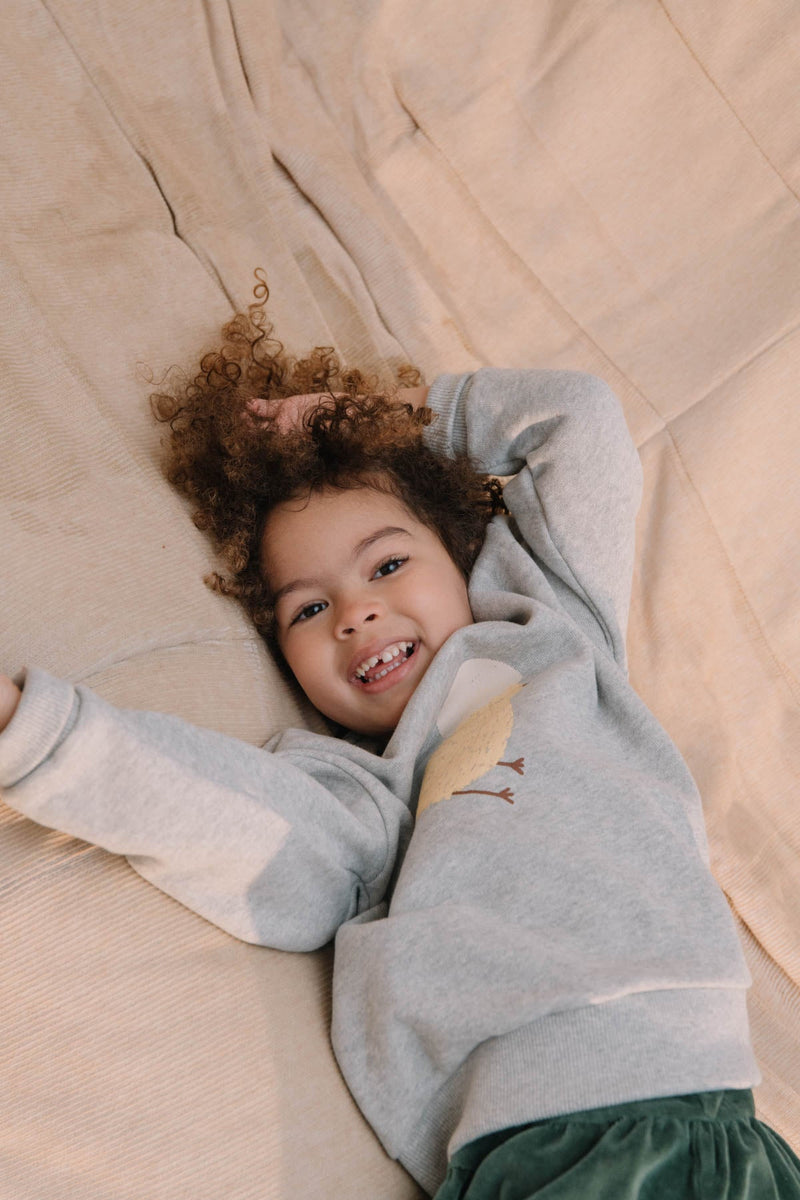 Sweat-Shirt Bart Gris Chiné Poussin