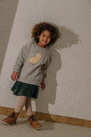 Sweat-Shirt Bart Gris Chiné Poussin