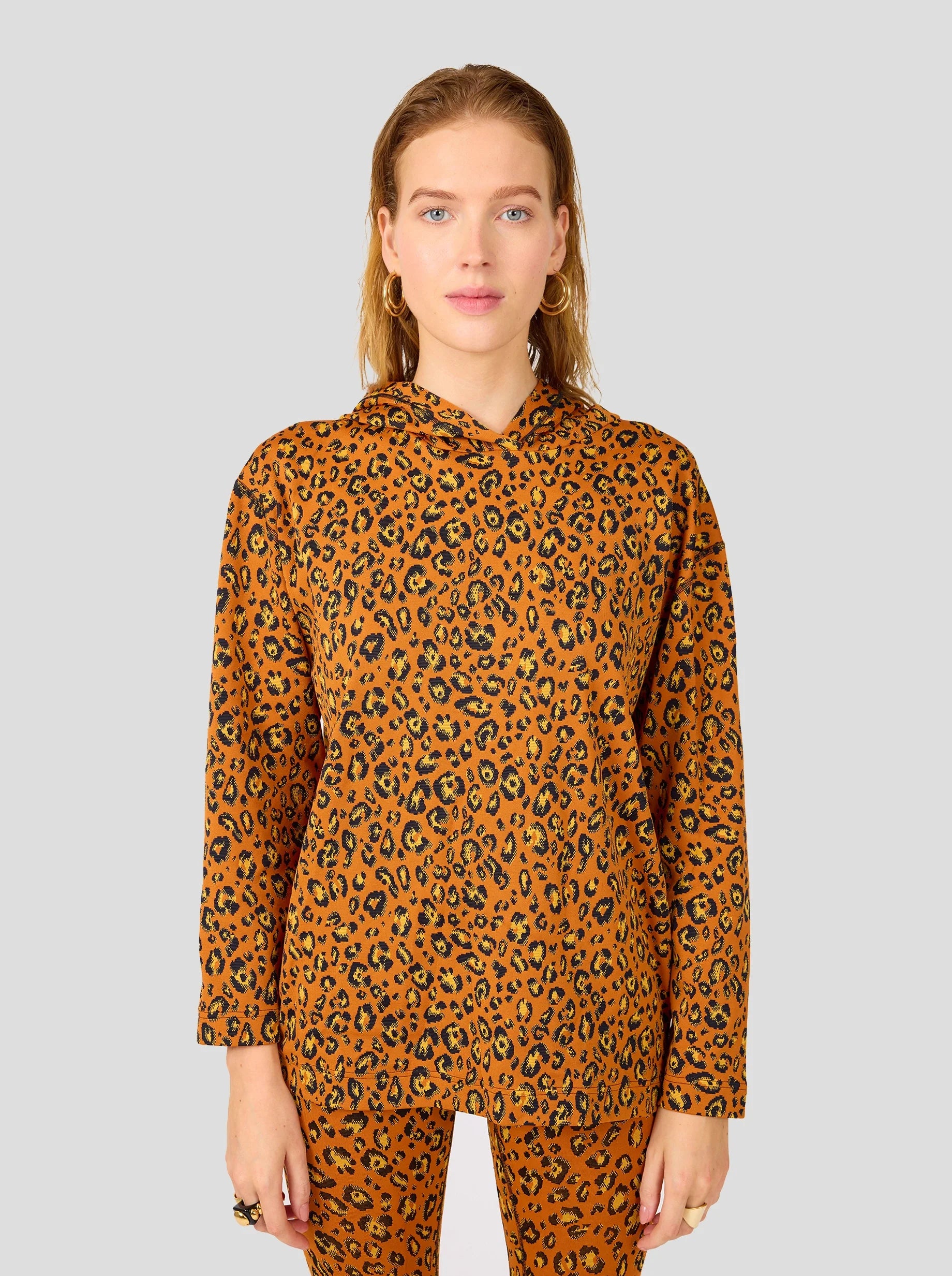 Jersey Drew ocre, jersey de leopardo