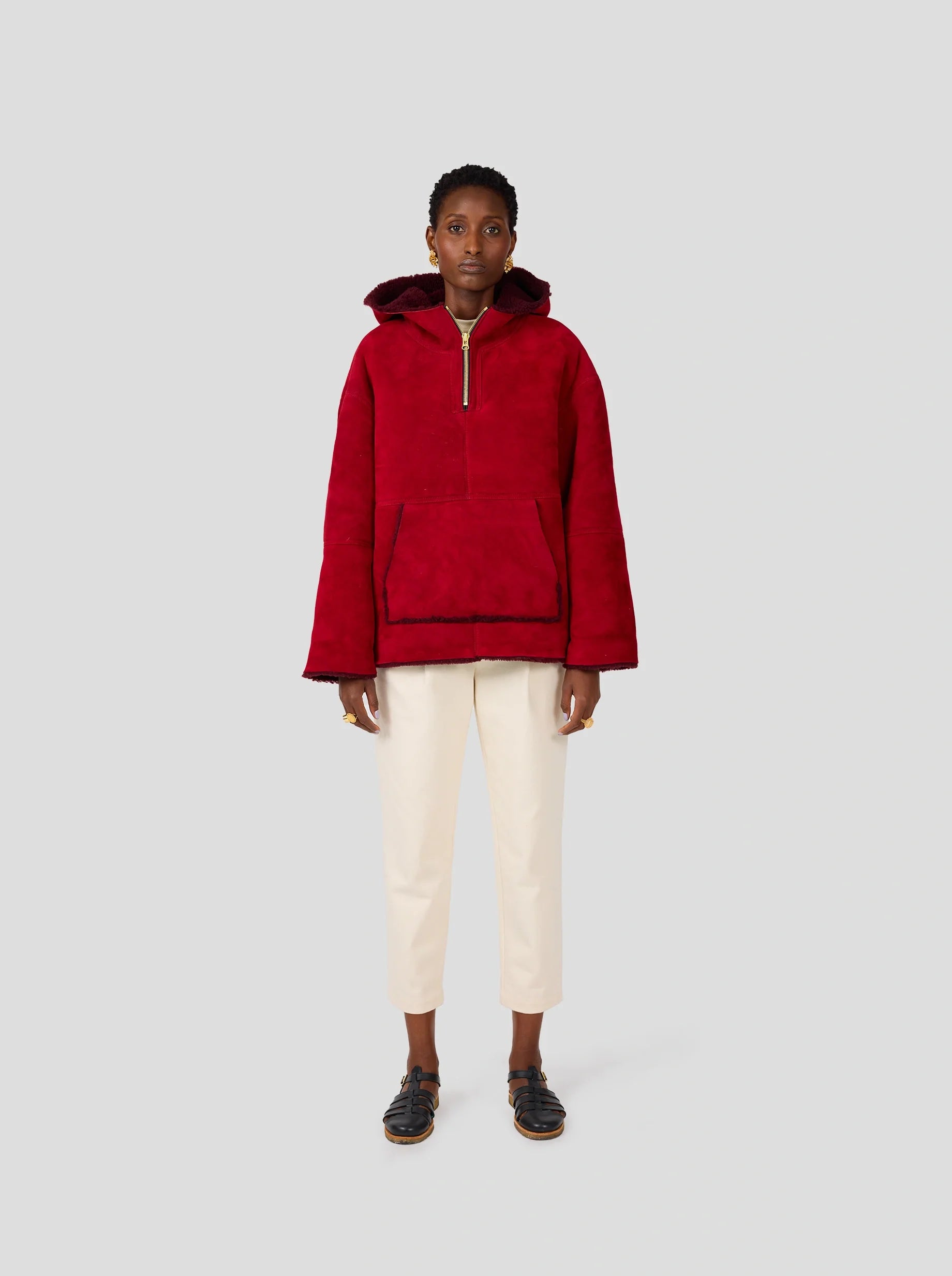 Sweat Serge En Cuir De Rosewood