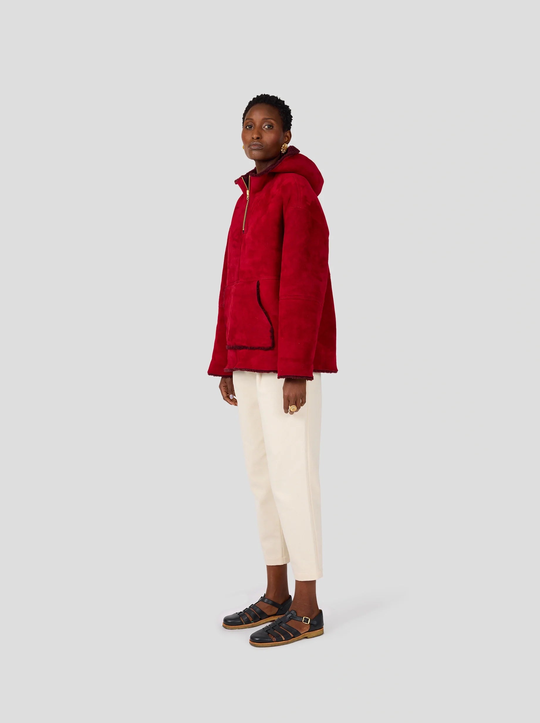 Sweat Serge En Cuir De Rosewood