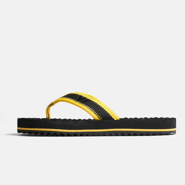 Womens Y// Emb. Flip Flop - Black/Yellow - Women