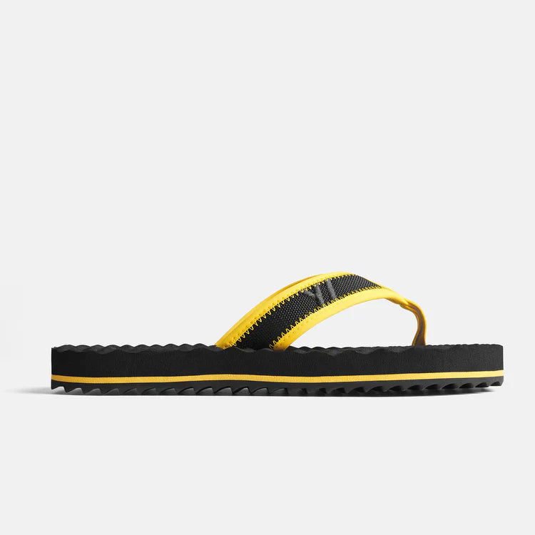 Womens Y// Emb. Flip Flop - Black/Yellow - Women