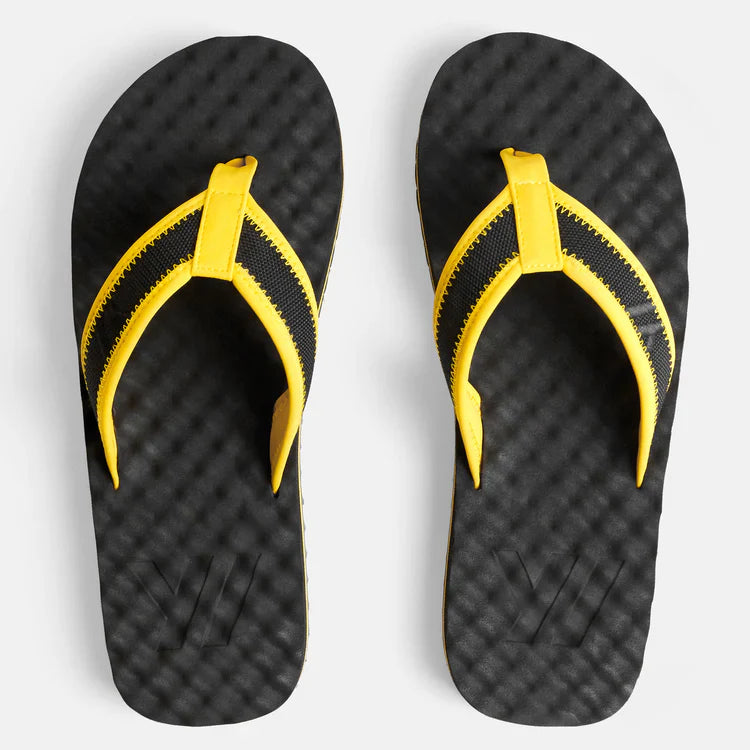 Womens Y// Emb. Flip Flop - Black/Yellow - Women