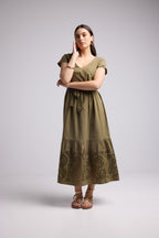 Vestido Largo - Sybille - Caqui